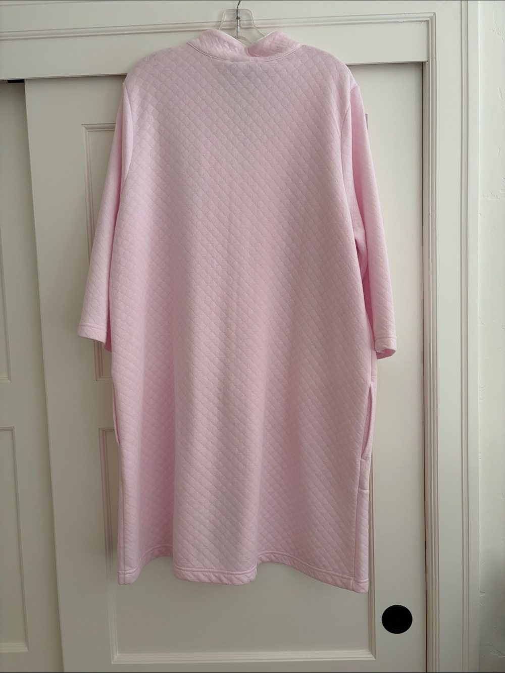 croft & barrow Light Pink Quilted Zip-Front Robe - Picture 2 of 4